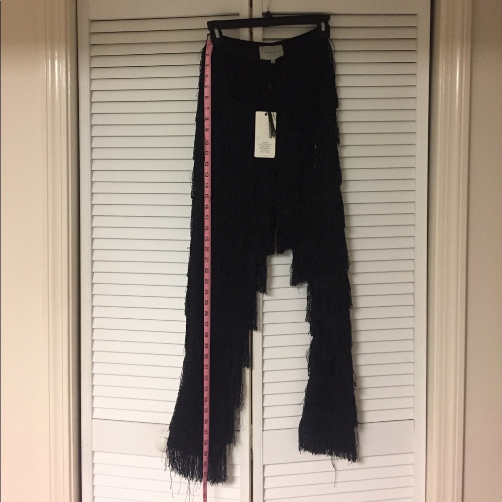 Lindsay Lohan X Lavish Alice Black Fringe Pants - Picture 7 of 9